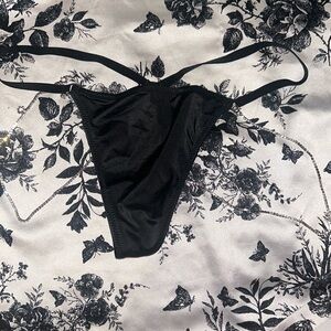 Women’s thong panty with bling chain straps